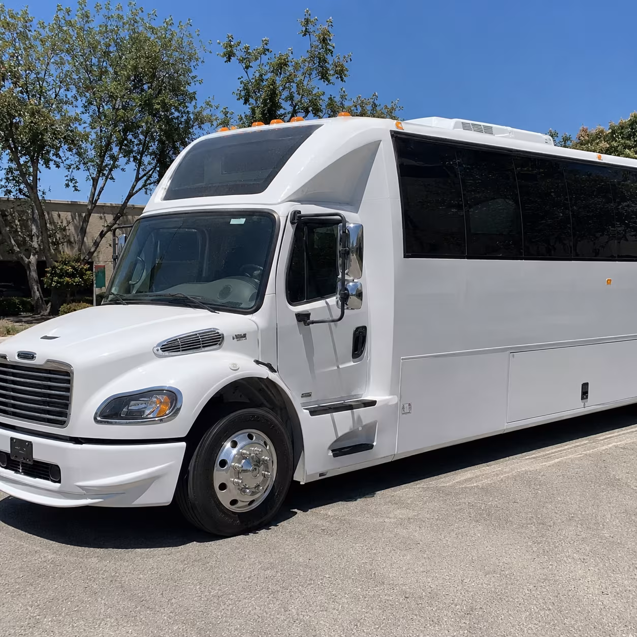 Riverside Bachelor & Bachelorette Transportation party bus exterior