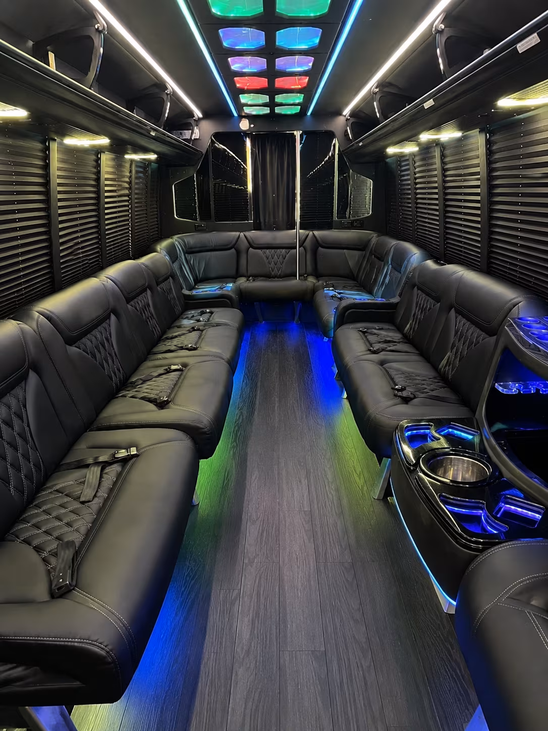 Riverside Bachelor & Bachelorette Transportation party bus exterior