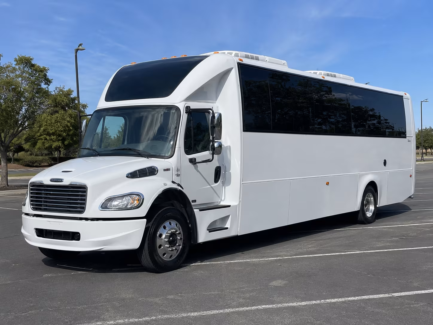 Riverside Bachelor & Bachelorette Transportation party bus exterior