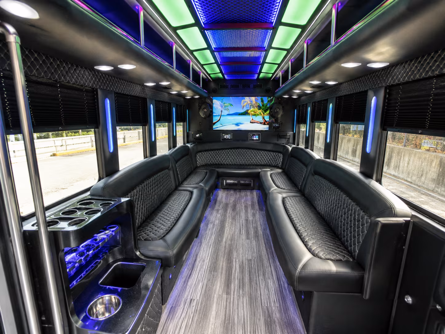 Riverside Concert & Music Festival Transportation party bus exterior