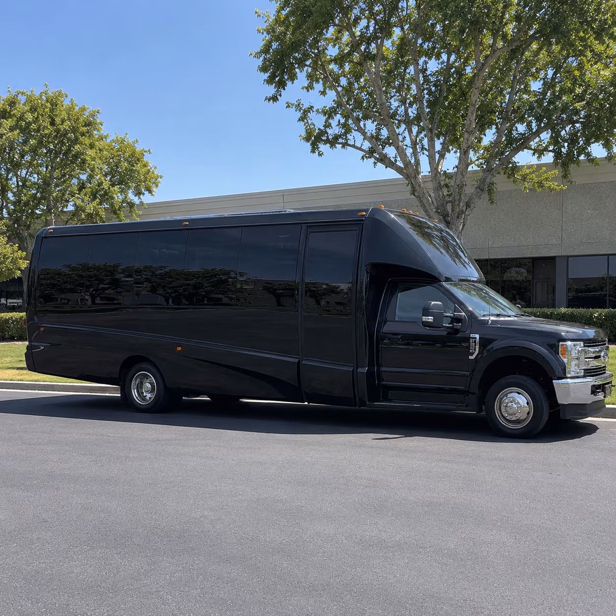Riverside Private Event Transportation party bus exterior