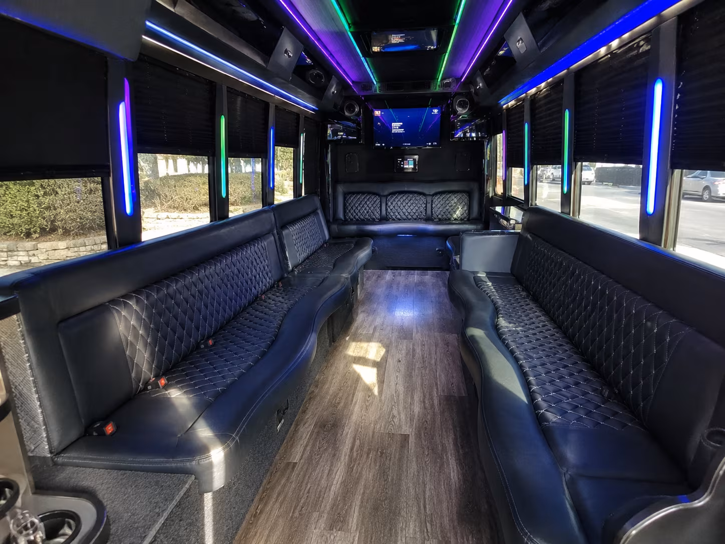 Riverside Prom & Homecoming Transportation party bus exterior