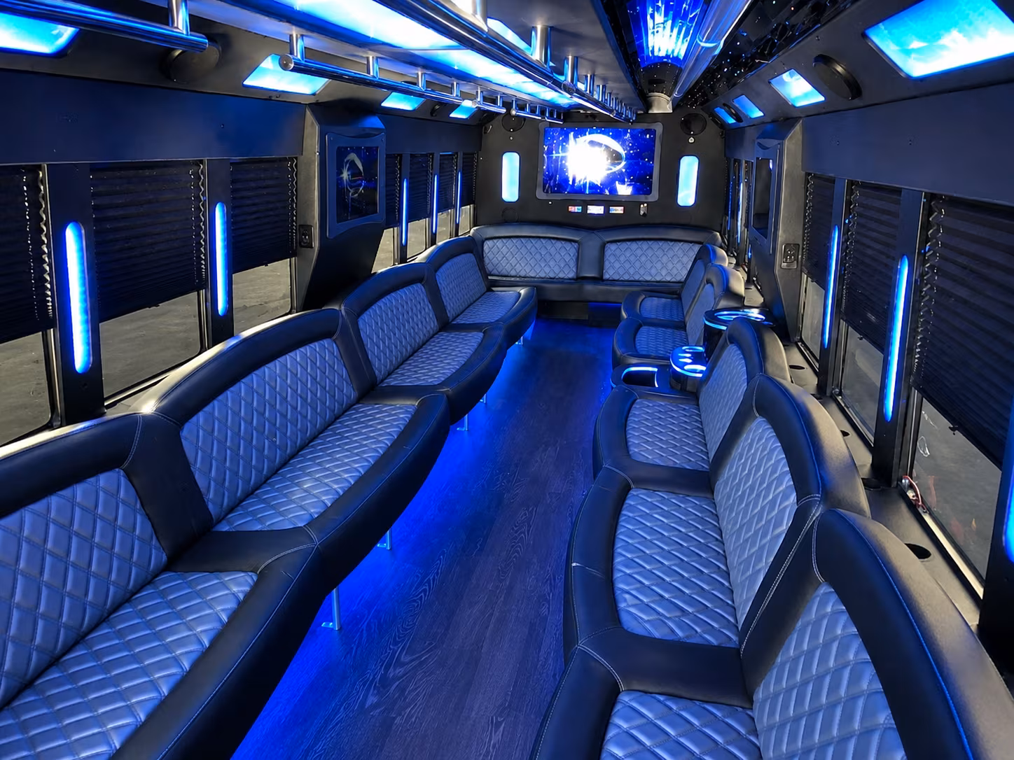 Riverside Prom & Homecoming Transportation party bus exterior