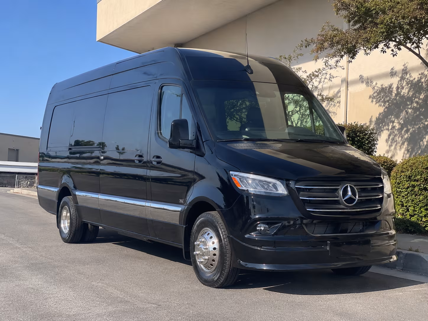 Riverside School Event Transportation party bus exterior