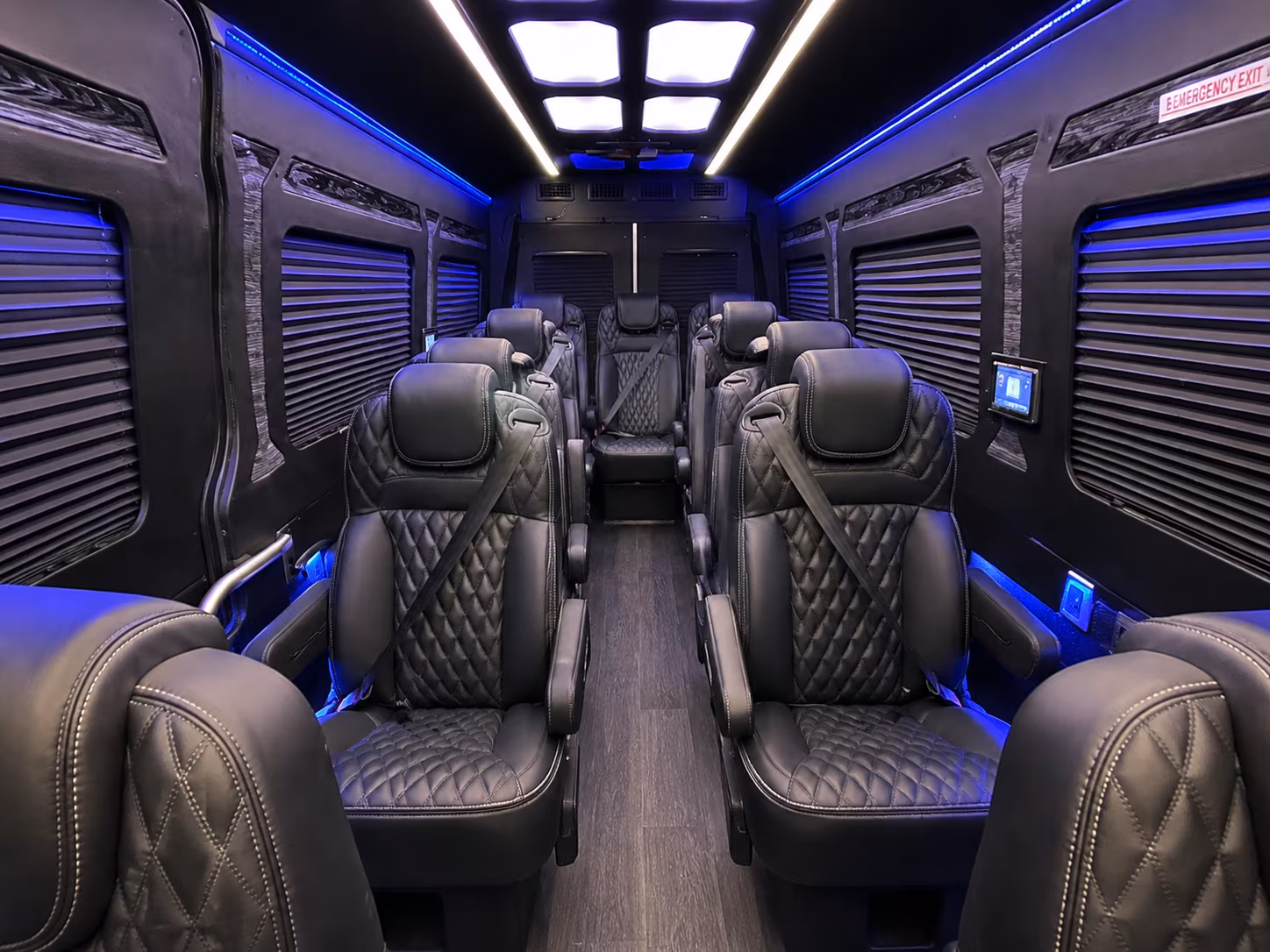 Riverside School Event Transportation party bus exterior