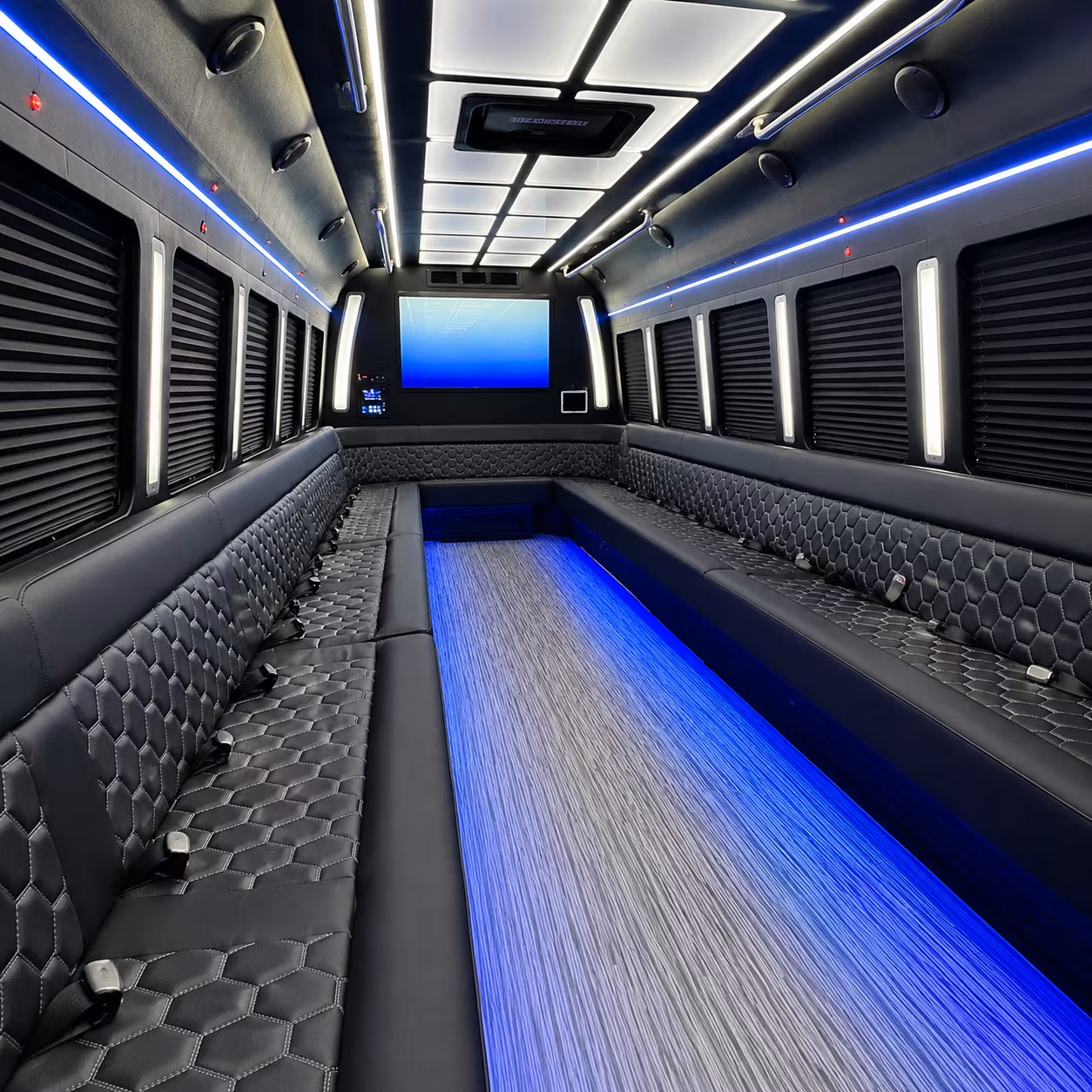 Riverside Sporting Event Transportation onboard seating