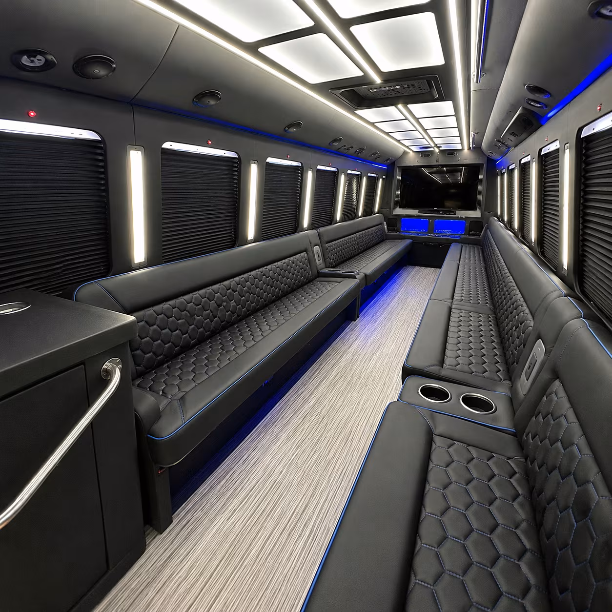 Riverside Winery Tour & Pub Crawl Transportation party bus interior