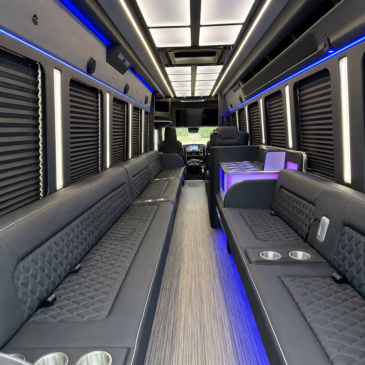 Riverside Winery Tour & Pub Crawl Transportation party bus interior