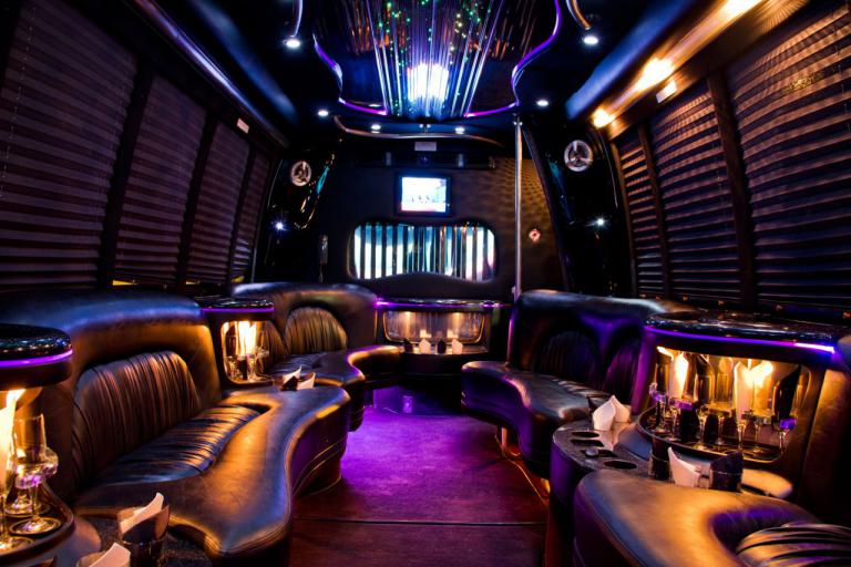 Irvine 22 Passenger Party Bus Interior