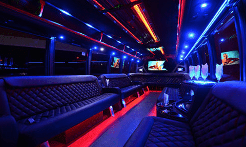 Chula Vista 30 Passenger Party Bus Black Interior