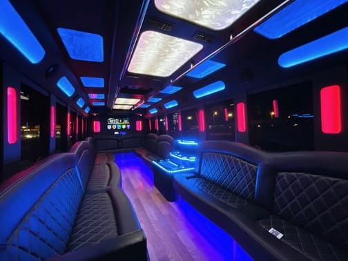 Carlsbad 35 Passenger Party Bus Interior